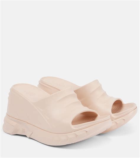 givenchy beige slides|givenchy marshmallow slide wedge sandals.